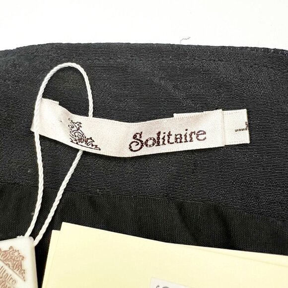 NWT Solitaire Ruched Draped Midi Skirt Dark Fairycore Whimsigoth Black Size L - Picture 6 of 13